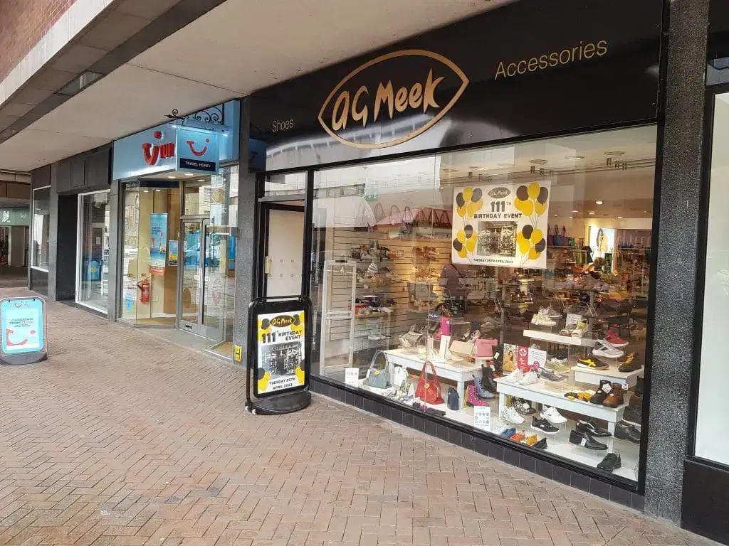 A.G Meek, an independent shoe and accessories retailer on Eastgate Street.