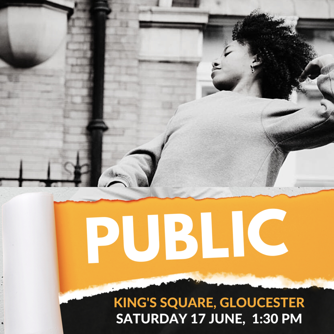 PUBLIC – outdoor dance, parkour & acrobatics on Saturday 17th June, between 1.30pm to 2pm.