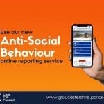 A new ASB online reporting service for Gloucestershire.