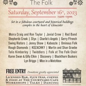 Folk at the Folk Festival 2023.