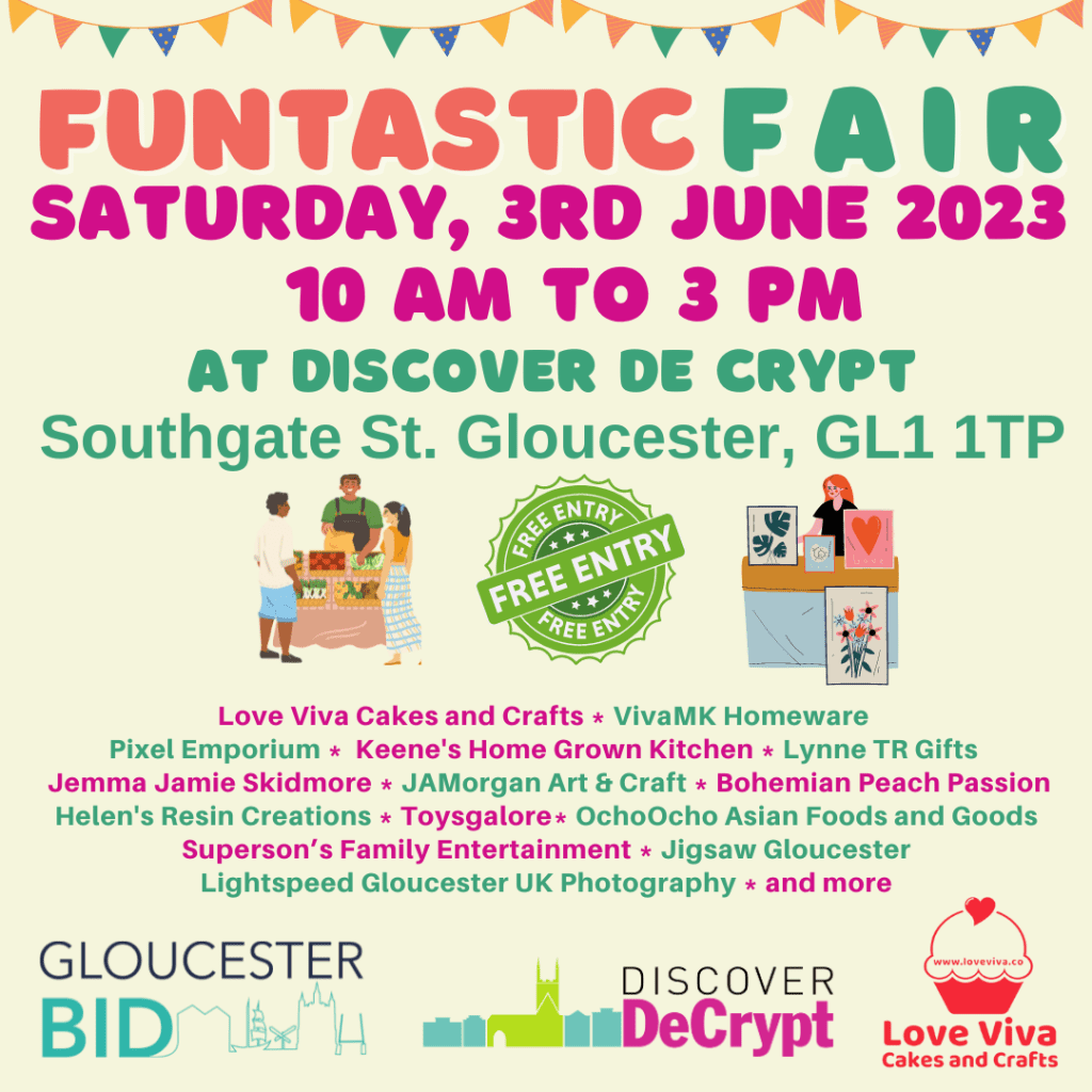 Funtastic Fair at St Mary De Crypt, Gloucester, on Saturday 3rd June between 10am to 3pm.